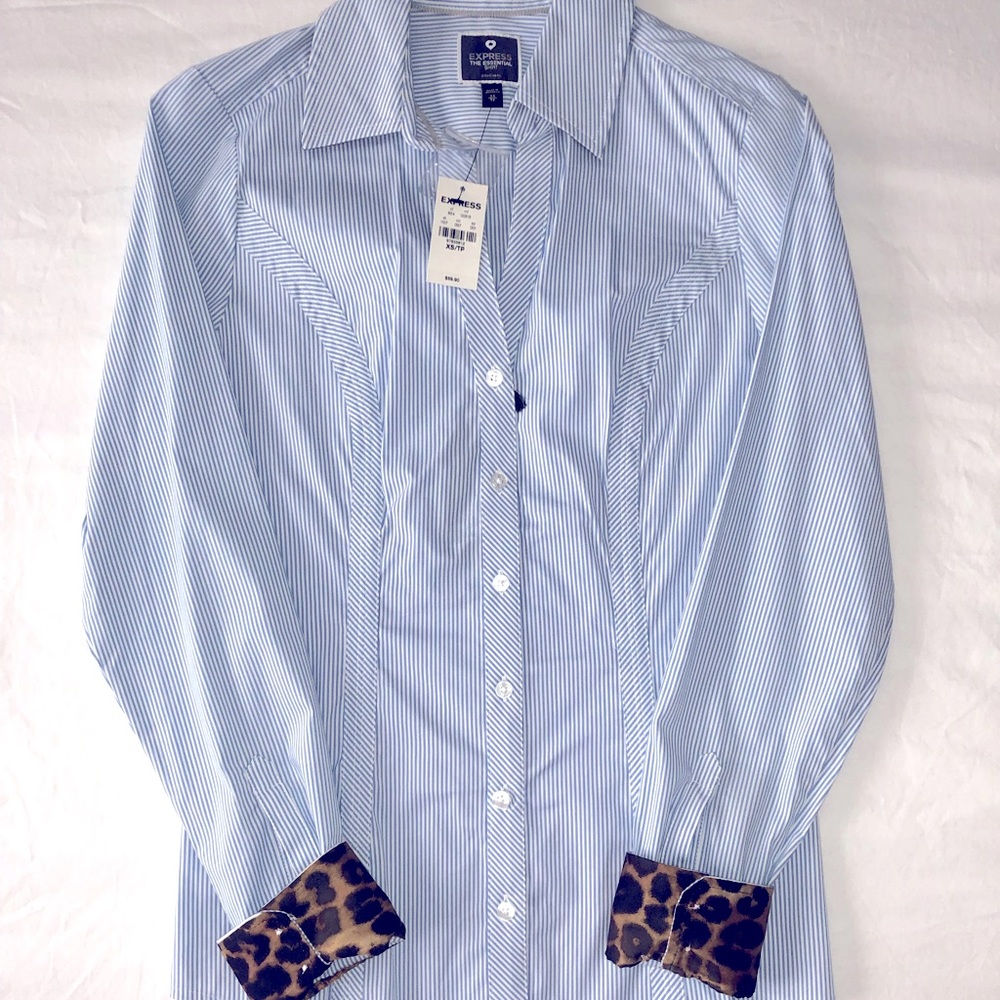 Express Essential Button Down Top
